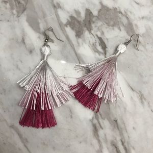 Three tier tassel earrings